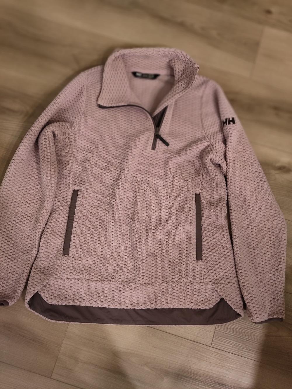 Helly Hansen Light Pink Quarter-Zip Teddy Fleece Jacket